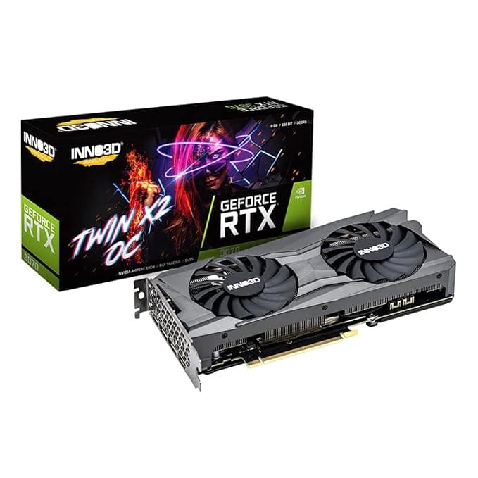 INN03D pci_e_x4 NVIDIA GEFORCE RTX 3070 Twin X2 OC LHR 8GB GDDR6 256-bit PCI-E 4.0 X16 Gaming Graphics Card - N30702-08D6X-171032LH