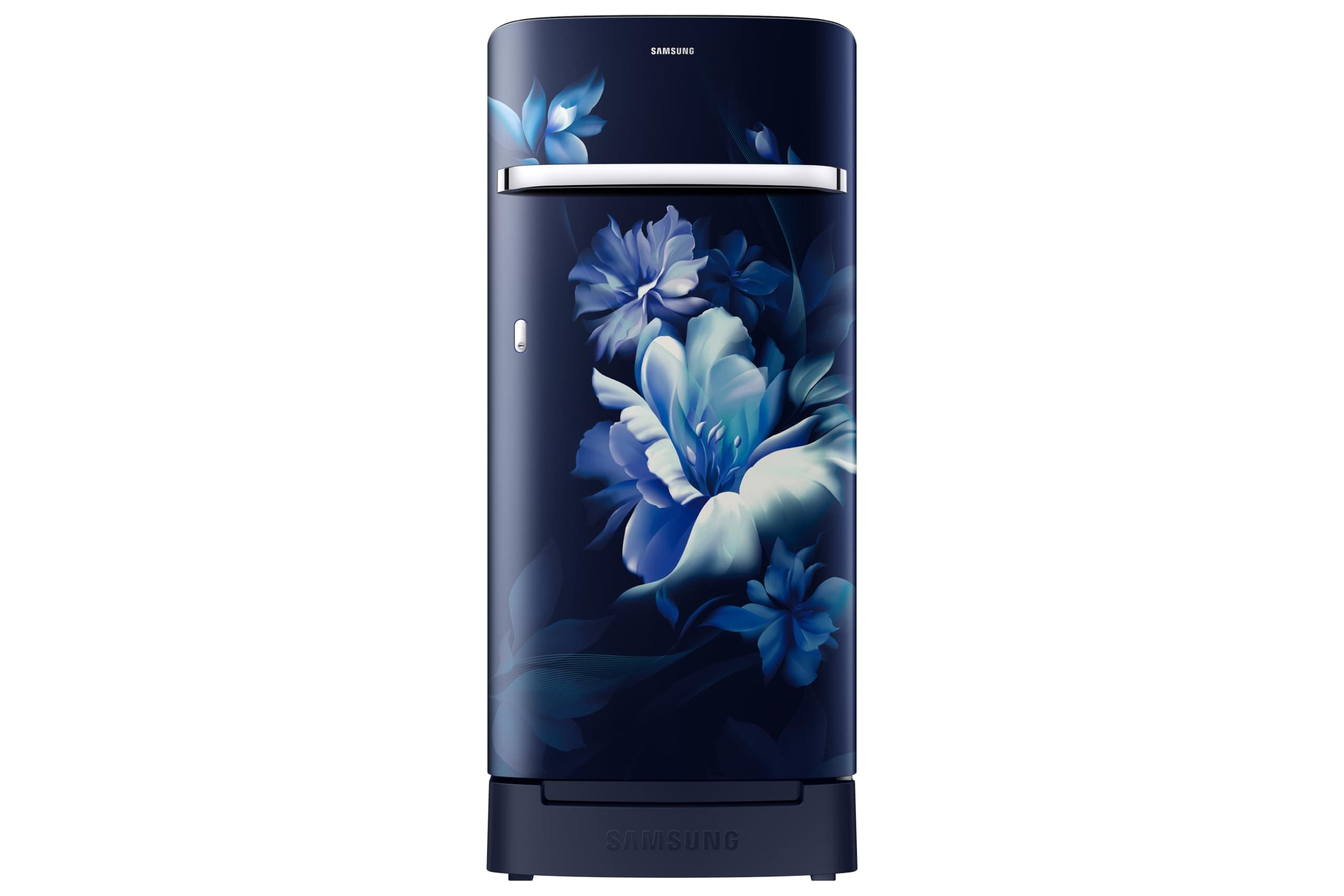Samsung 189 L, 4 Star, Digital Inverter, Direct-Cool Single Door Refrigerator (RR21H2H24UZ/HL, Midnight Blossom Blue, Base...