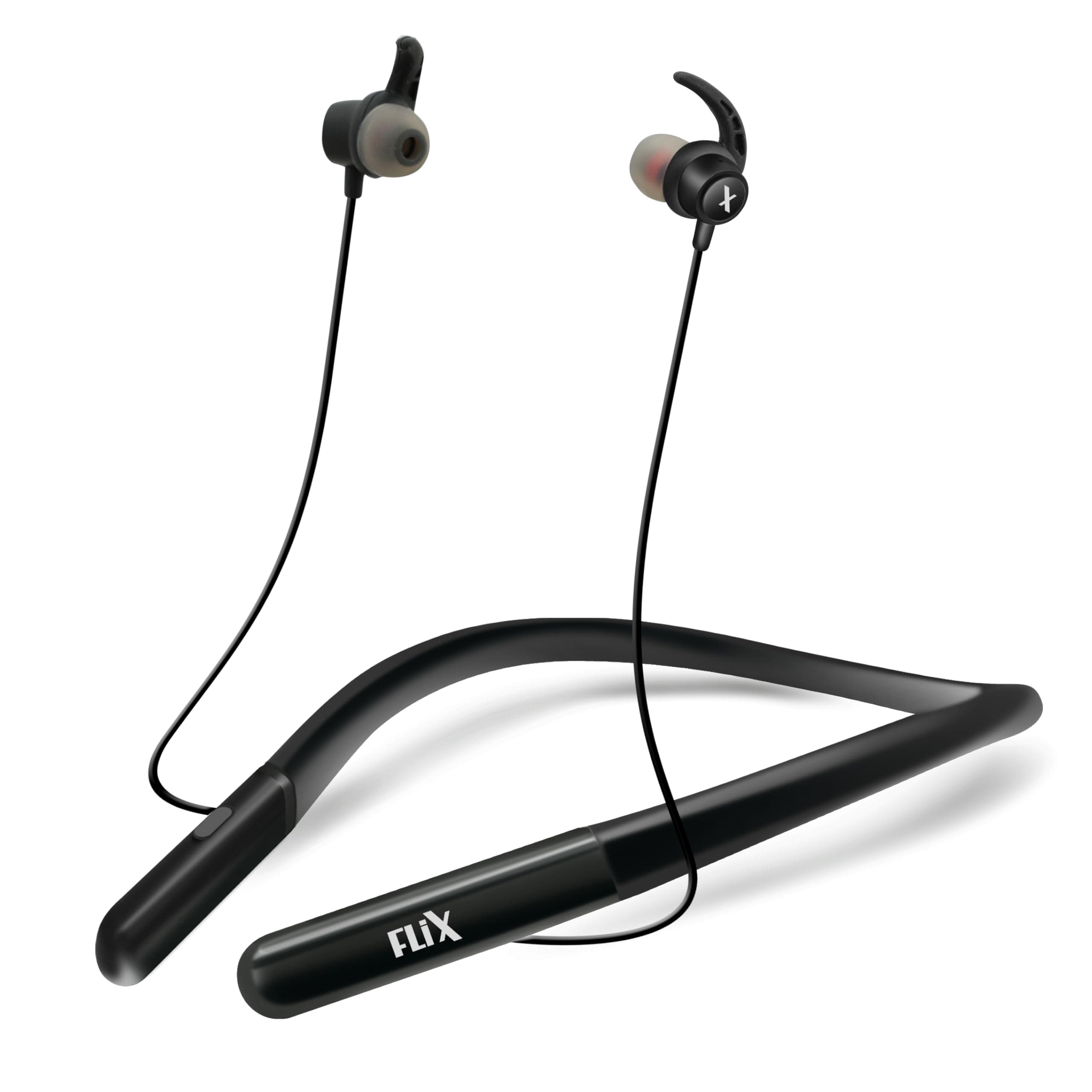 FLiX (Beetel Blaze N23 in-Ear Bluetooth v5.4 Neckband, 10mm Super Bass Drivers, Smart Magnetic Ear tip, Quick Charge, 3 Equalizer Preset, Dual Paring,...