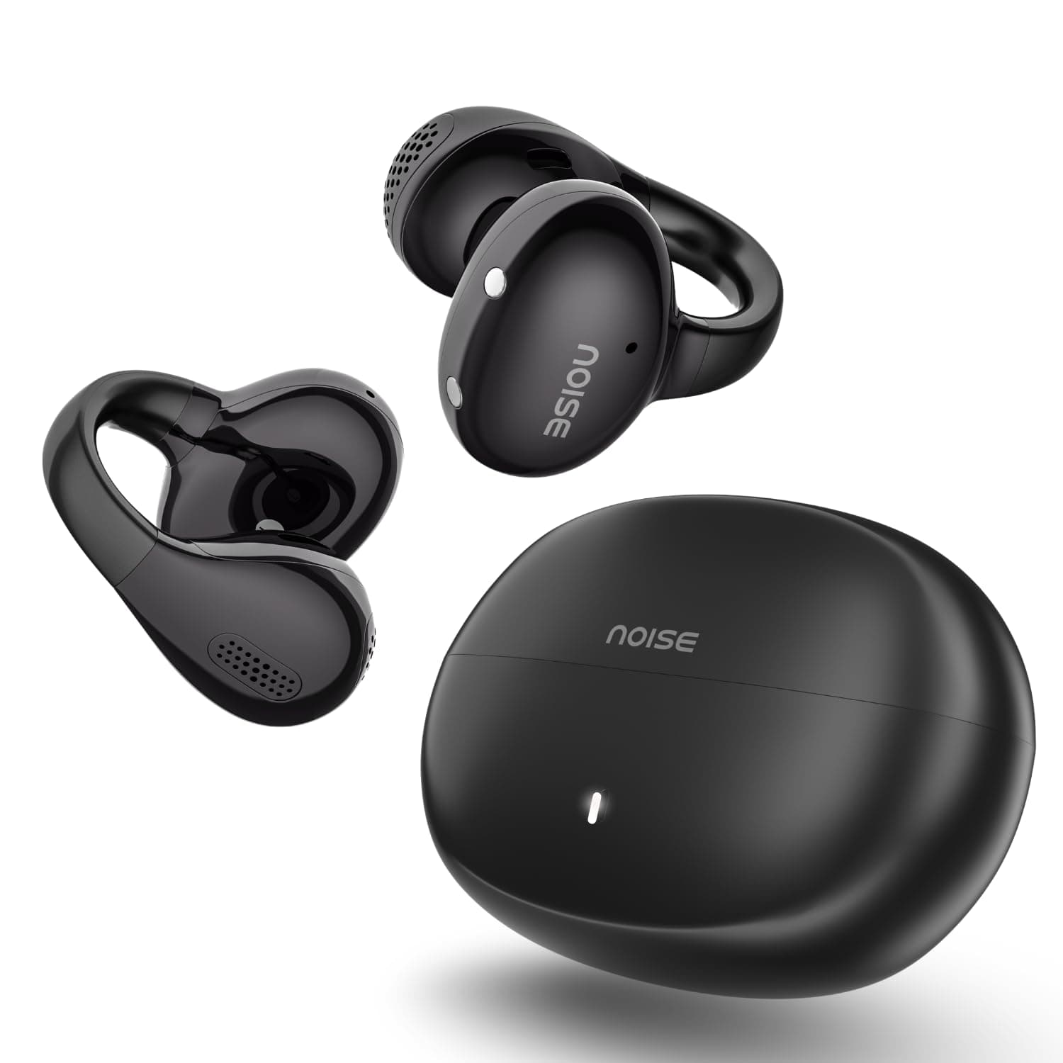 Noise Air Clips Pro Wireless Open-Ear Earbuds (2026), C-Bridge Clip Design, 360 Spatial Audio, AirWave Tech, AI Sound, 50H Playtime, Quad Mic ENC, BT ...