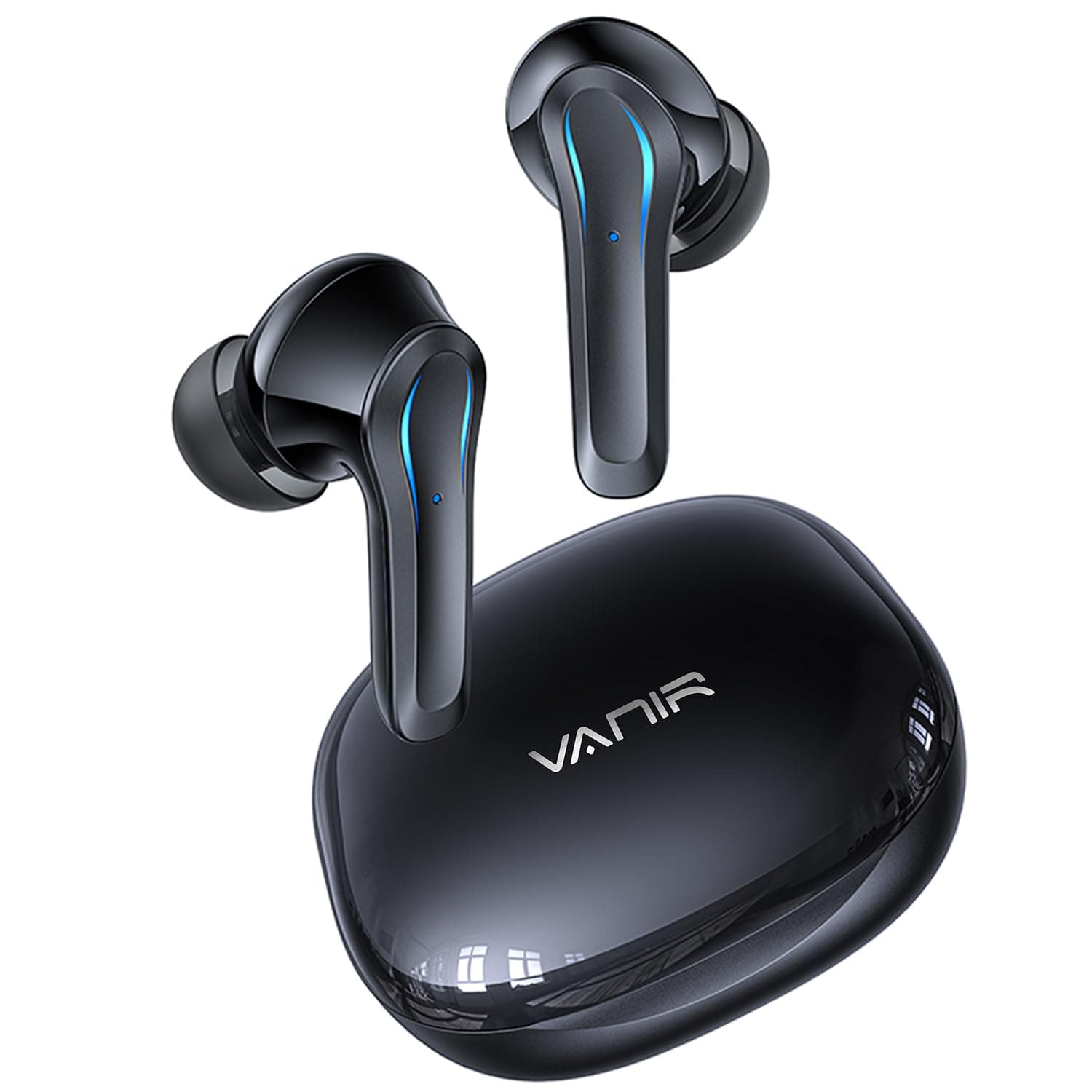 VANIR Wireless Bluetooth Earbuds with AI Intelligent Noise Cancellation, Bluetooth Headphones for Calls with Noise Reduction, in-Ear Headphones, IP55 Waterproof, 30 Hours of Playback