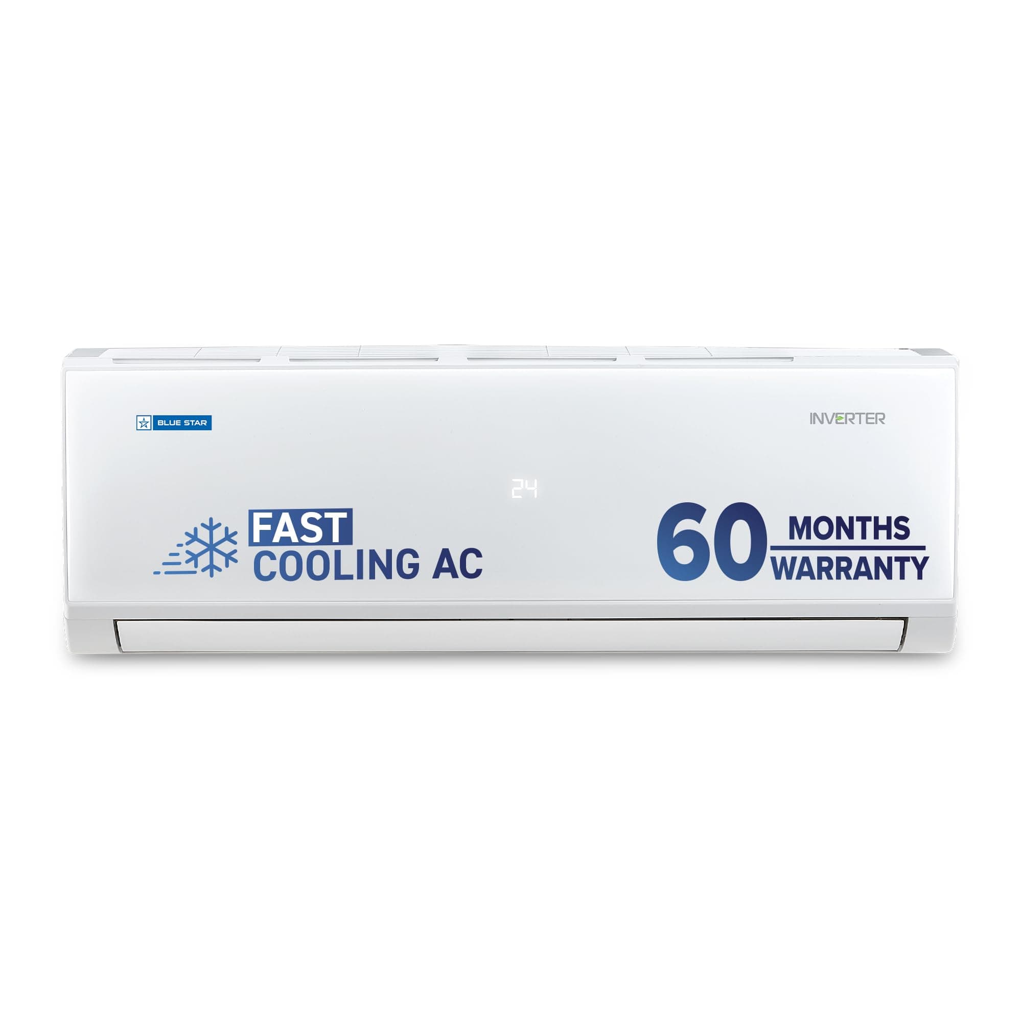 Blue Star 1 Ton 3 Star,Inverter Split AC (Copper, Convertible 5 in 1 Cooling, DigiQ Hepta Sensor,Blue Fins, Self Diagnosis, IA312PNU, White)