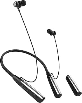 LANDMARK LM BH153 Wireless Bluetooth Neckband with 10Mins Charge = 10Hrs Playtime, Additional Battery, Magnetic On/Off & Call Vibration, Voice Assista...