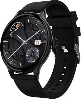 (Renewed) Fire-Boltt Terra AMOLED Always ON 390*390 Pixel Full Touch Screen, Spo2 & Heart Rate Monitoring Smartwatch with Custom Widget Shortcuts, Bla