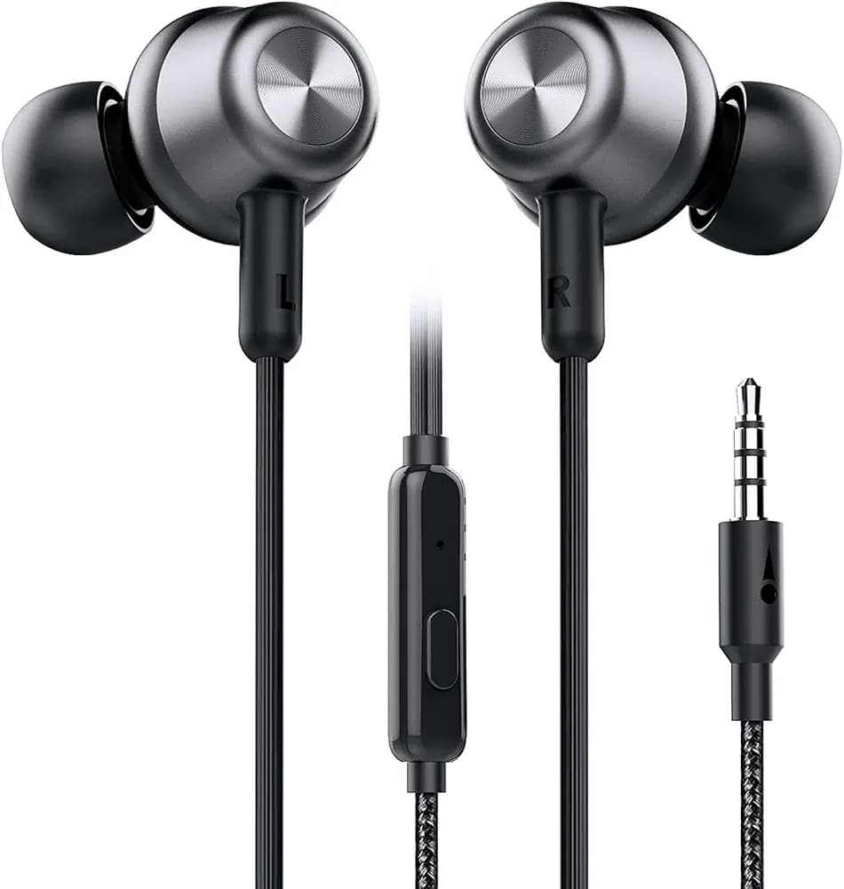 Earphones for Xiaomi Mi Max 2 Earphone Original Like Wired Stereo Deep Bass Head Hands-free Headset Earbud With Built in-line Mic, With Premium Quality Good Sound Call Answer/End Button, Music 3.5mm Aux Audio Jack ( (AP-832, Black)
