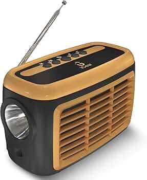 iGear Goldie Radio and Bluetooth Speaker With In -Built Mic For Calling|MP3 Player With USB, TF/SD Card & AUX Ports| 8Hrs Torch Light & Solar Charging...