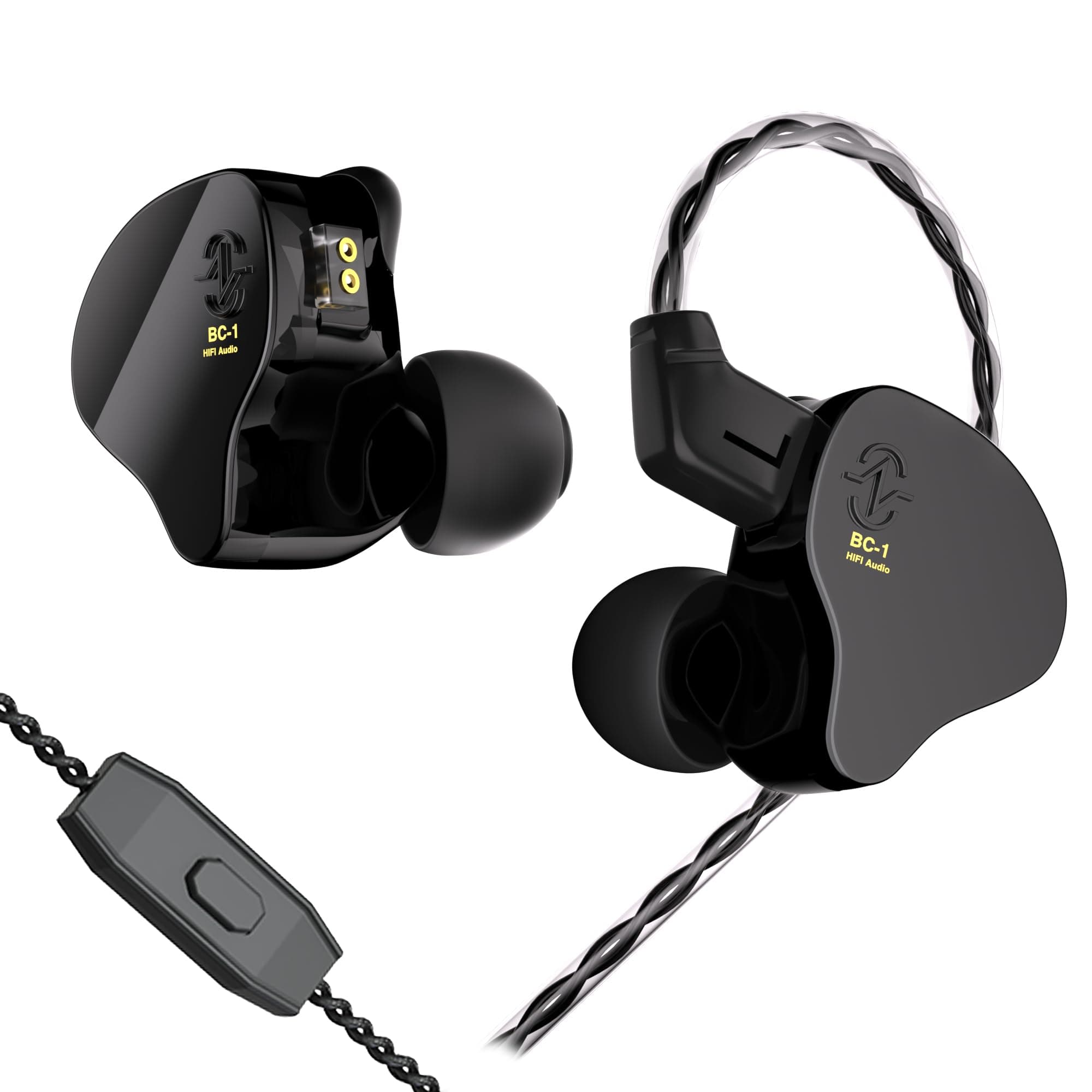 Yinyoo CCZ Melody Monitor Earbuds Wired in-Ear Earphones with Microphone IEM HiFi Bass with 1DD 1BA Hybrid, Detachable Cable for Smartphones/PC/Tablet/Gaming/Video/Music/Calling