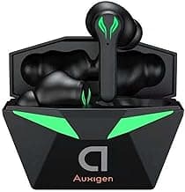 Auxigen Firefly Bluetooth Truly Wireless In Ear Earbuds with mic, 40Hrs Total Playtime with Case, Low Latency, Deep Bass, BT5.0, Touch Control, Dual M