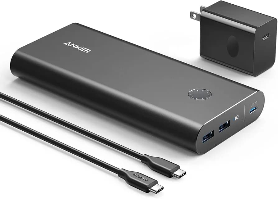 Anker PowerCore+ 26800mAh PD 45W with 60W PD Charger, Power Delivery Portable Charger Bundle for USB C MacBook Air/Pro/Dell XPS, iPad Pro 2018, iPhone 12 / Mini / 11/ Pro/XS Max/X / 8, and More