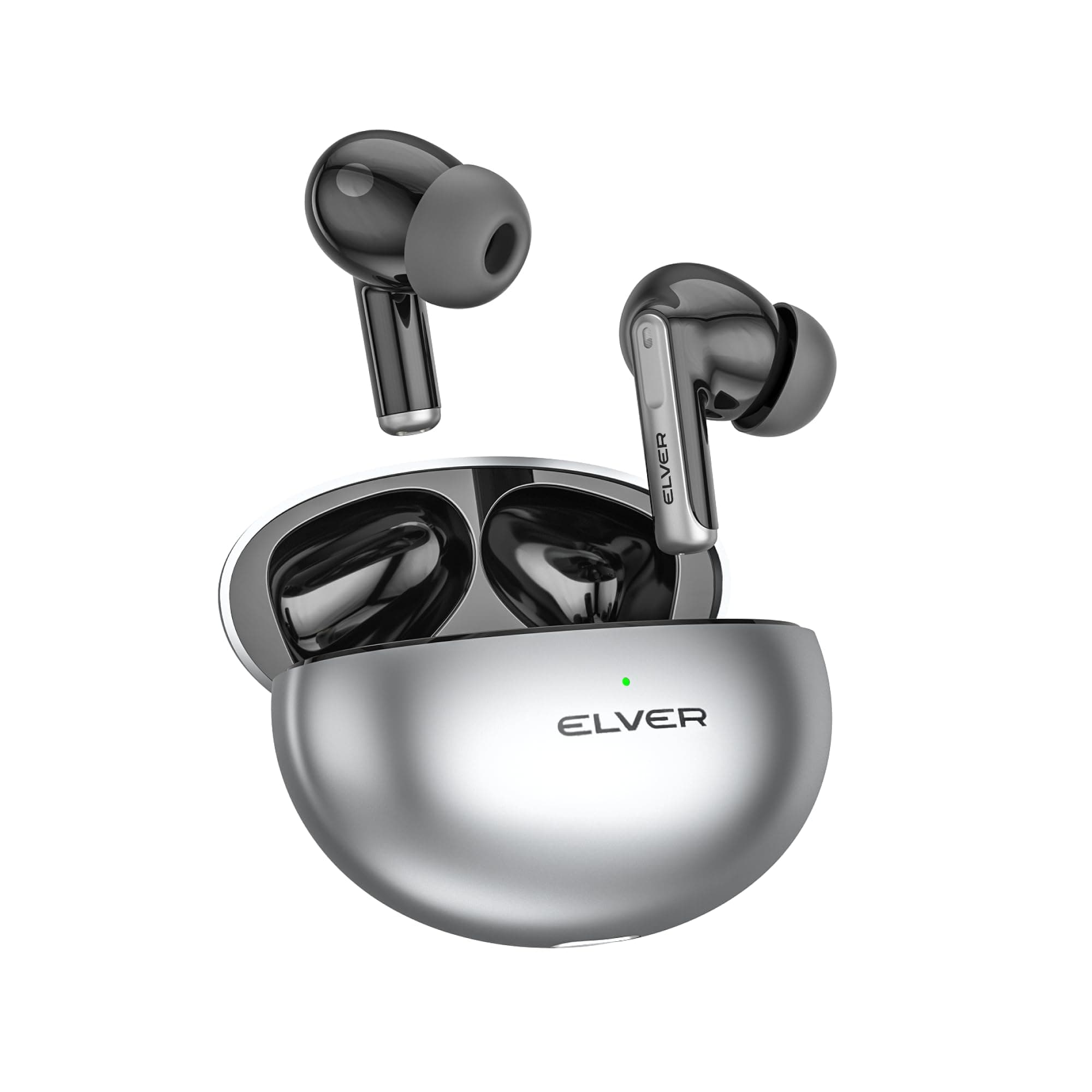 Elver Buds X - Dual ANC+ENC, Dynamic Drivers, 50+HRS Playback, Cross-Device Compatibility, True Light Sensor, Intuitive Touch Controls, BT v5.3, Type-...