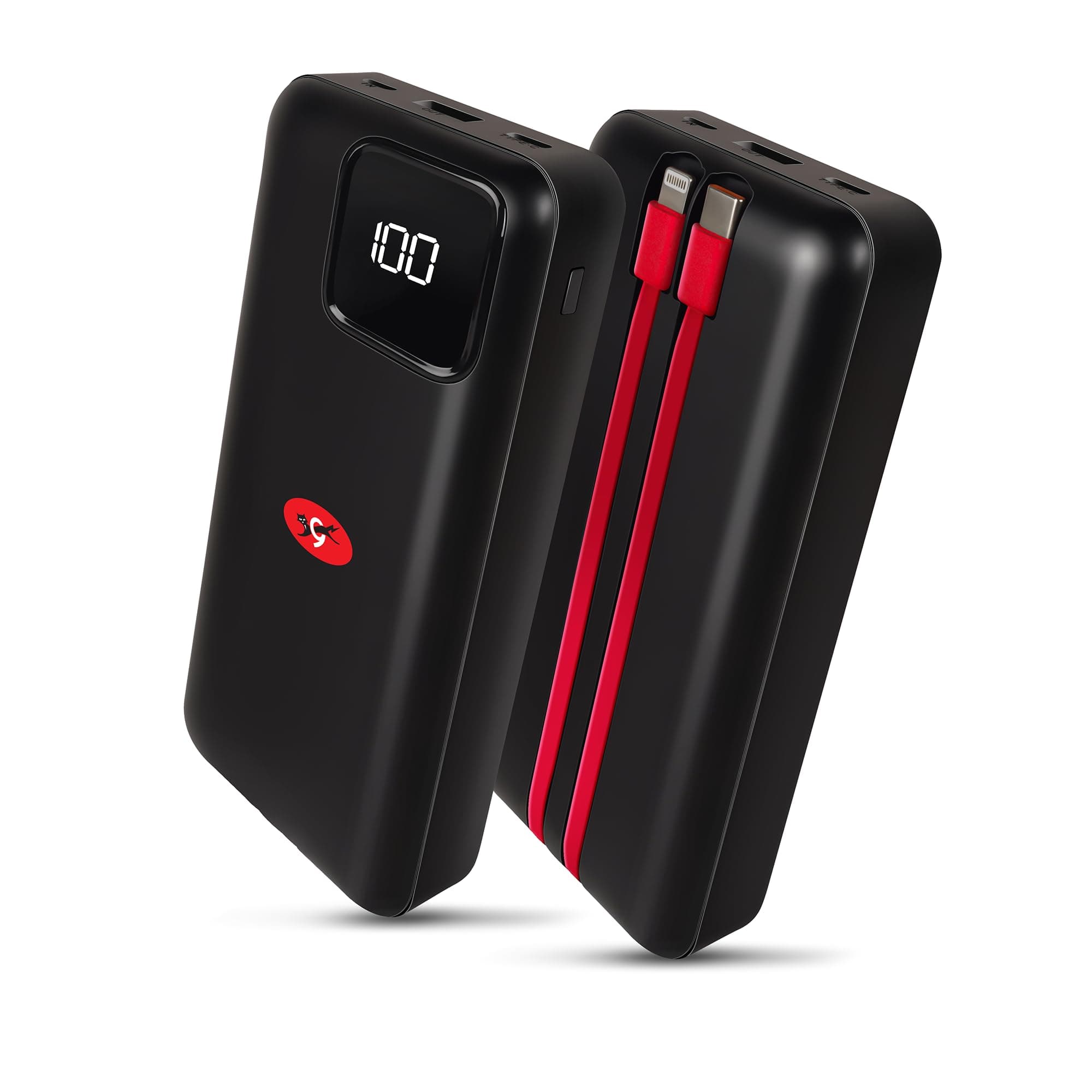 Eveready Ultima Power Bank PB11 with Built-in-Cables 20,000 mAh, 22.5W Fast Charging, Multiple Ports & Universal Compatibility, TypeC Input & Output, ...