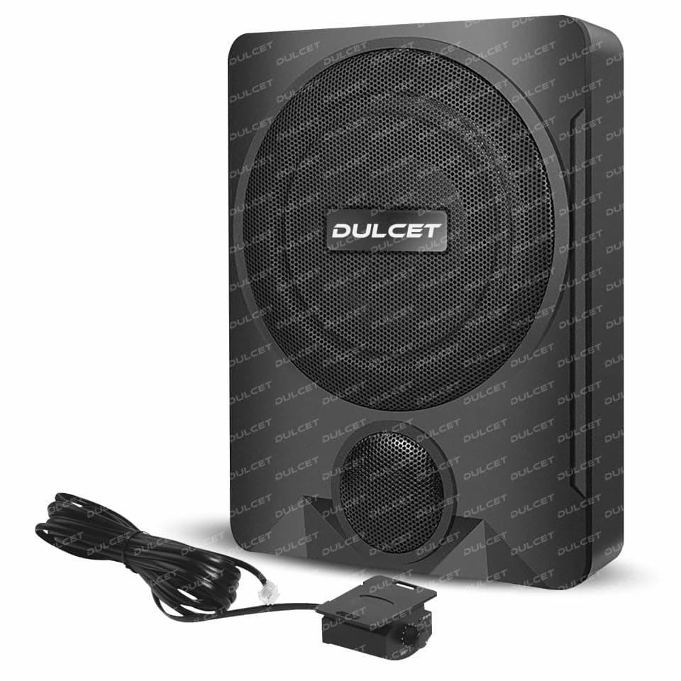 DULCET DC-ASW10X 10-Inch Active Underseat Car Subwoofer with 800W Peak Power & Ultra-Slim Design with Cast Aluminum Housing, Low-Level Input & Remote ...