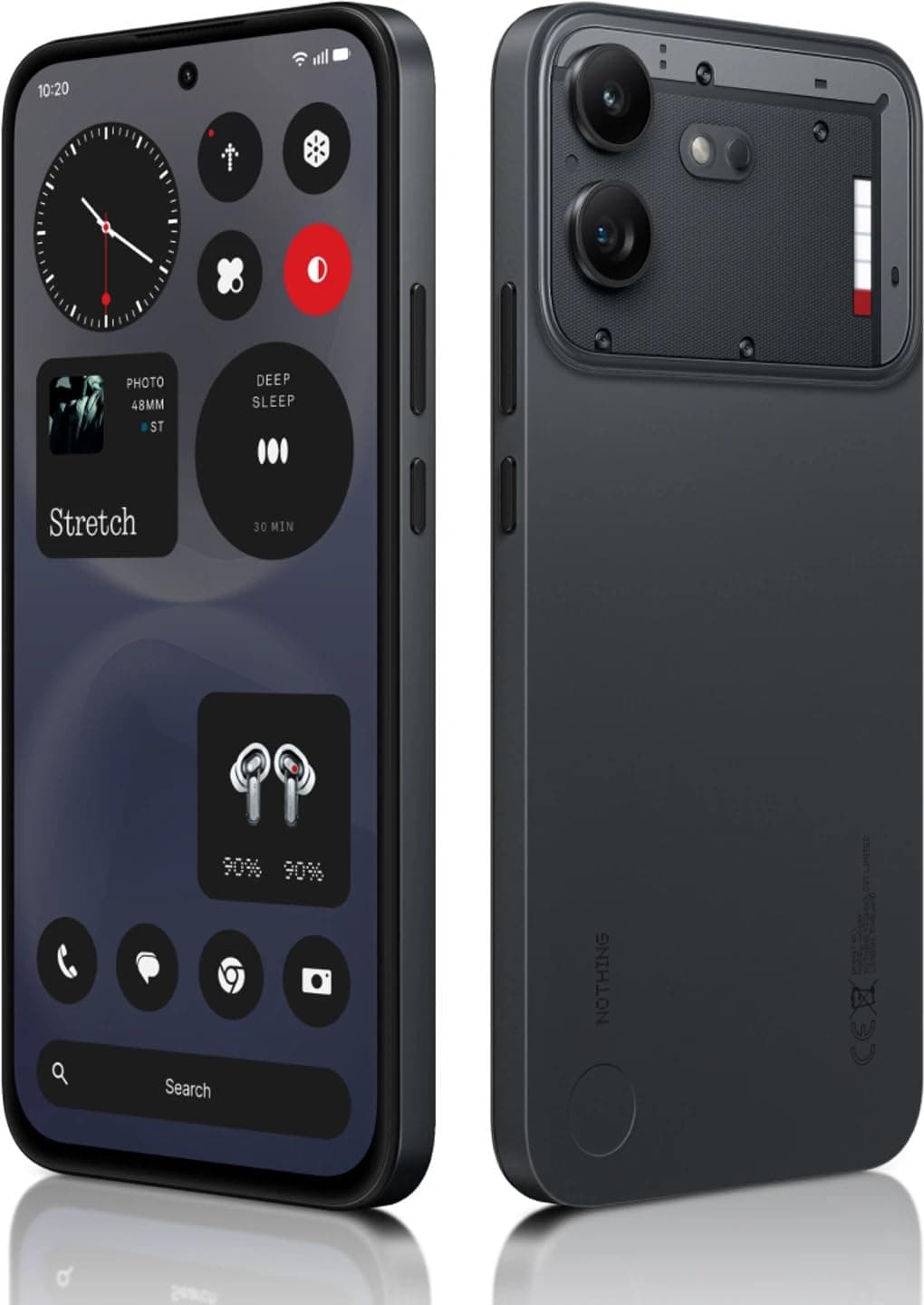 Nothing Phone (4b) 5G Smartphone (Black, 8GB RAM, 128GB Storage) | Snapdragon 6 Gen 4 Octa Core Processor | 50MP + 8MP Dua...
