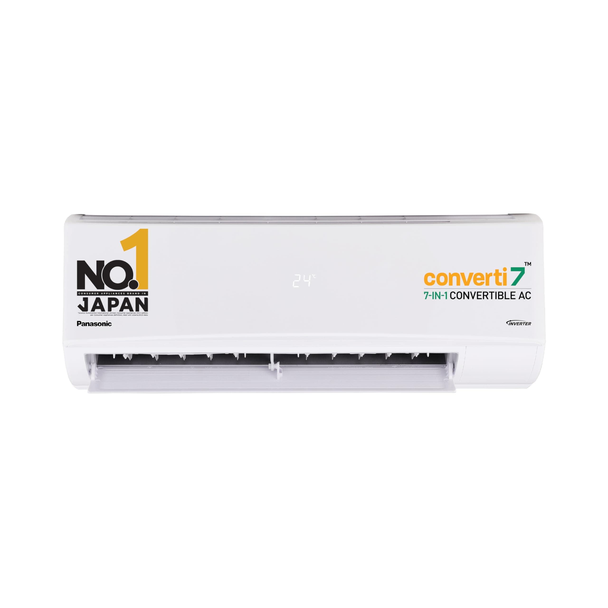 Panasonic 1.5 Ton 3 Star Inverter Split AC (Powerful Mode, Copper Condenser, 7in1 Convertible, 2-Way, PM 0.1 Filter, CS/CU-SU18AKY3T, White)