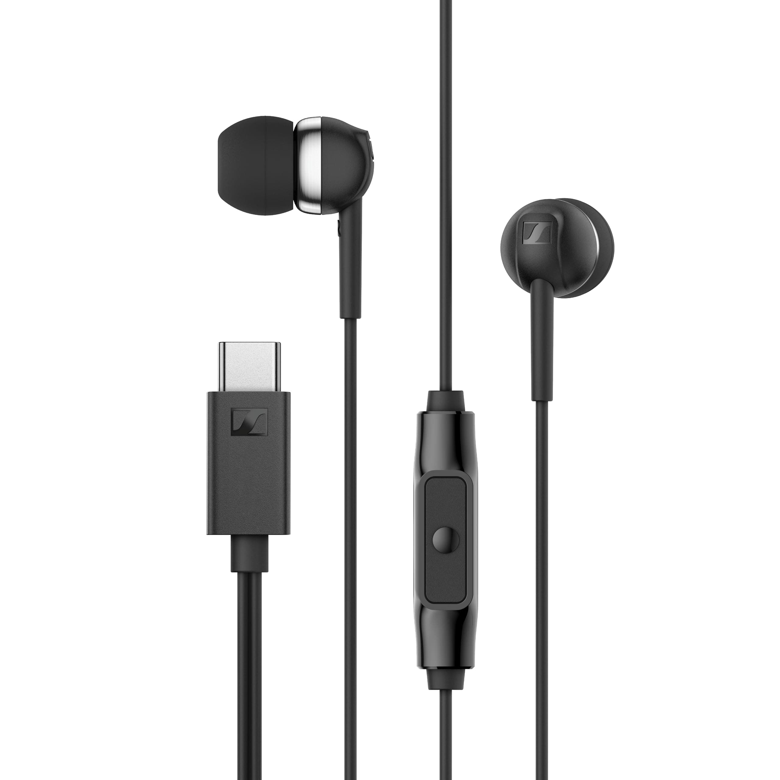 Sennheiser CX 80U Wired in-Ear Earphones with in-Line Microphone, One Button Smart Control, Lightweight Design, USB Type-C, 3 Ear Tip Sizes, 1Y Warran...