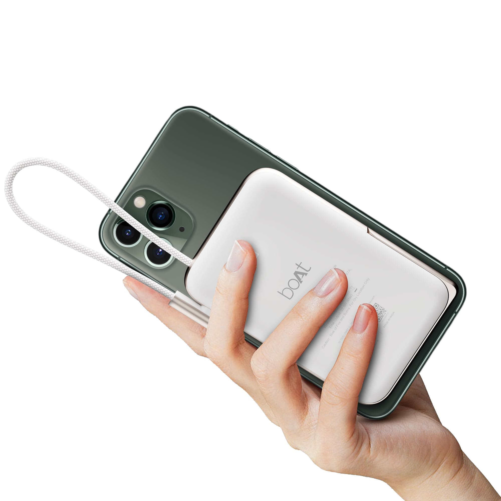 boAt Newly Launched Energyshroom PB330 MagnaCharge 10000 mAh Magnetic Wireless Power Bank w/ 15W Wireless Charging, Metal Stand,Magnacharge Ring for i...