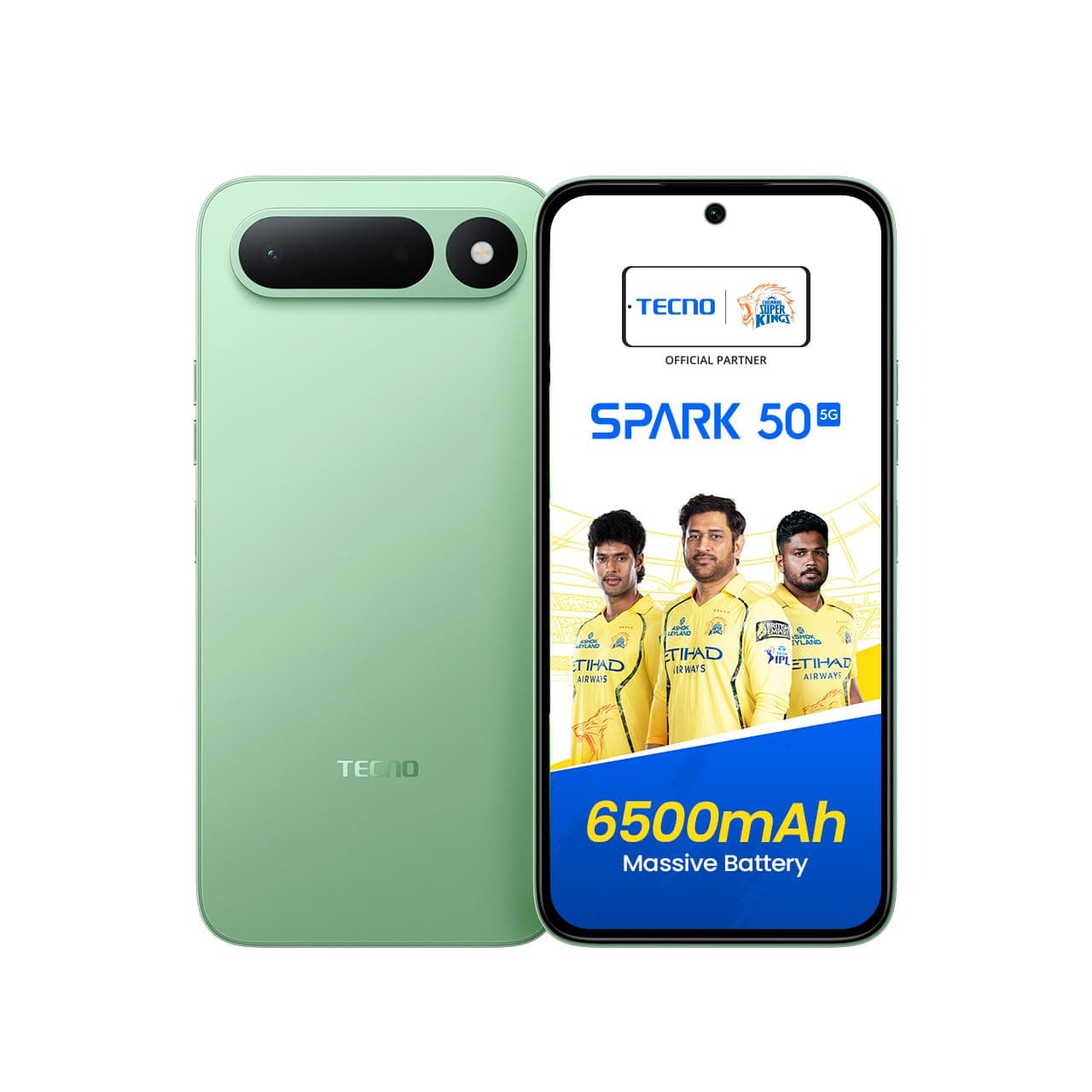 Spark 50 5G (Mint Green, 4GB+128GB) | 6500mAh Battery + 45W Fast Charger | Upto 18GB* RAM | MIL-STD 810H Protection | Fastest 8X Network Speed* with U...