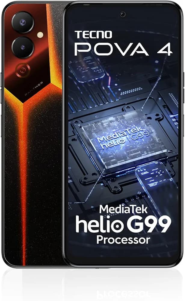 (Renewed) Tecno POVA 4 (Magma Orange,8GB RAM,128GB Storage)| 6nm Helio G99 Processor | 6000mAh Batte
