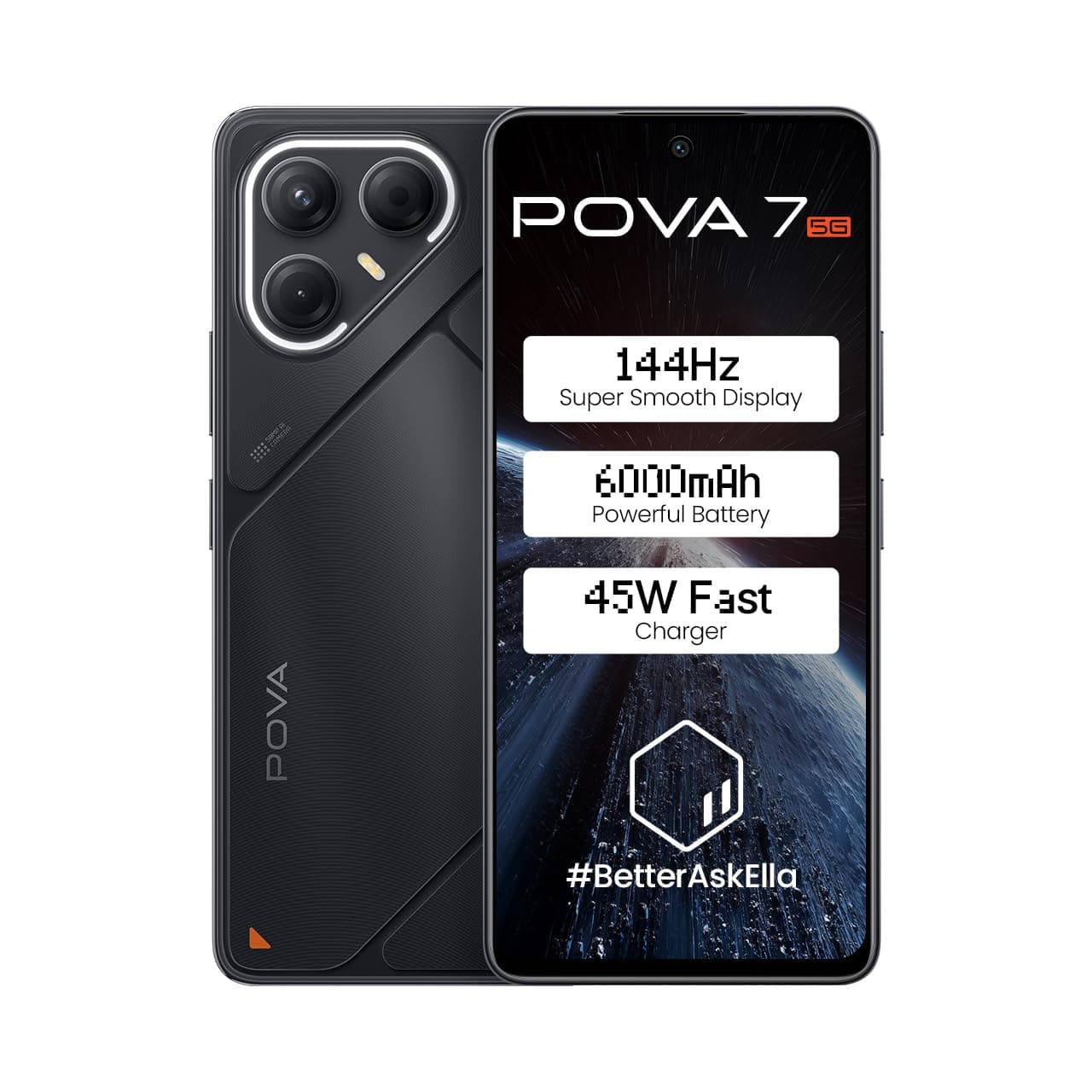 Pova 7 5G (Geek Black, 8GB+128GB) with No Cost EMI/Additional Exchange Offers
