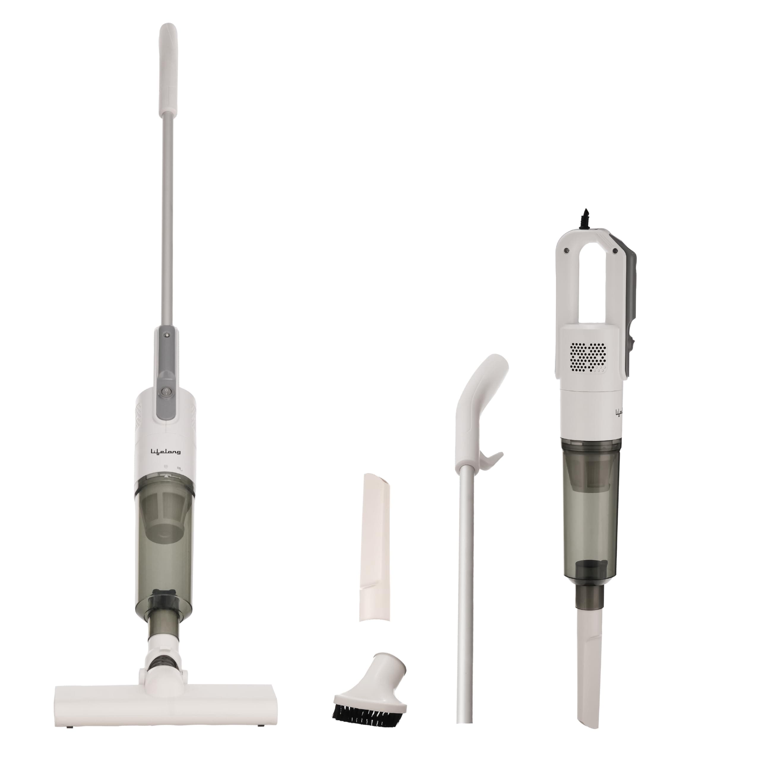 Lifelong 2-in-1 Handheld & Stick Vacuum Cleaner | 14KPA Suction | HEPA Filter | 3 Cleaning Heads for Dust Mite, Bed, Sofa, Floor | Click Lock Detachab...