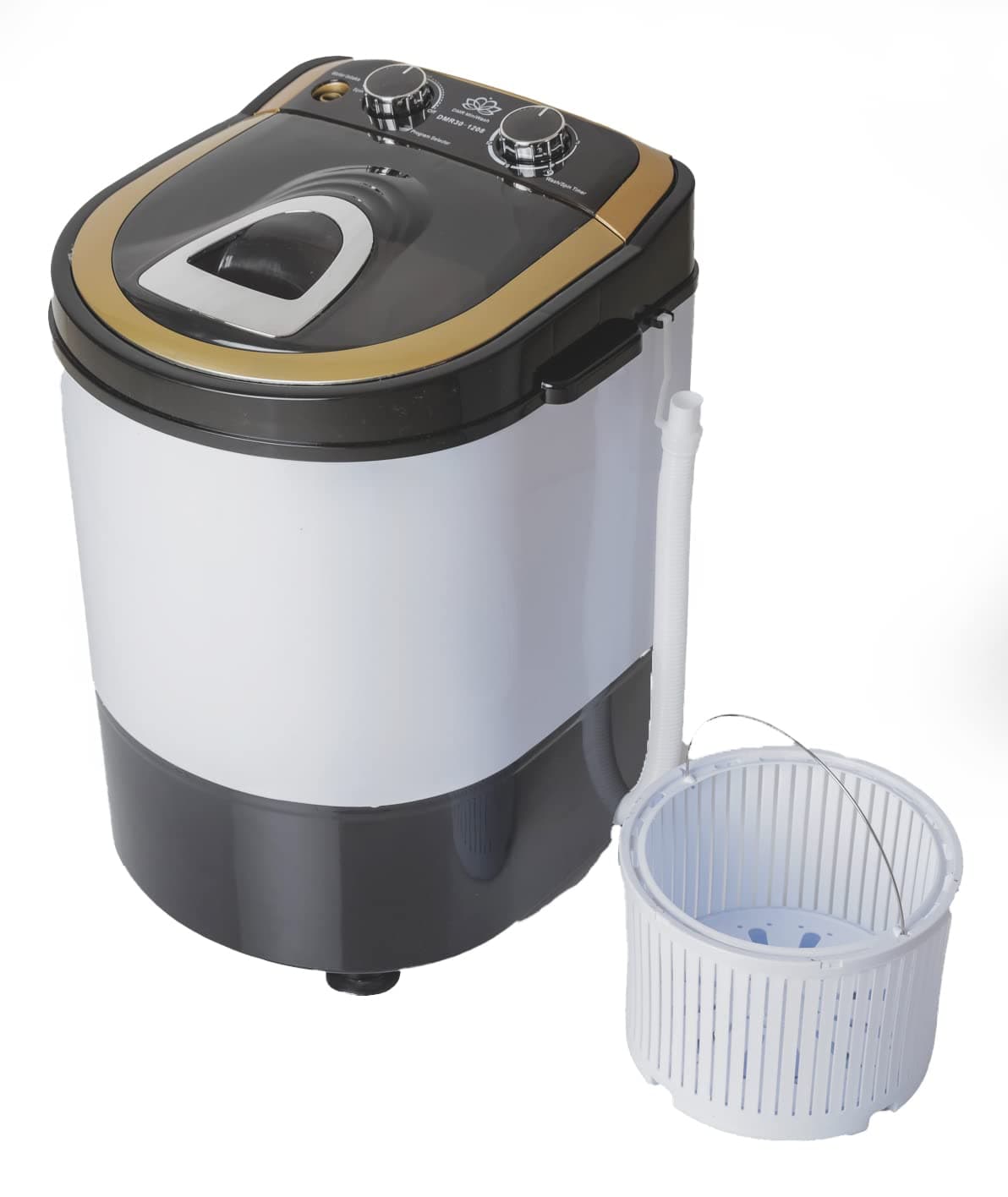 DMR Portable Semi Automatic Top-Loading Mini Washing Machine 3 kg -With Dryer Basket (DMR 30-1208 (W2Yr), Blk)