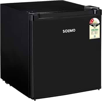 Amazon Brand - Solimo Mini Fridge with Direct Cooling Technology | Ideal for Home, Office, Dorm Room | Personal Minibar | Compact Size | Black (45 Lit...