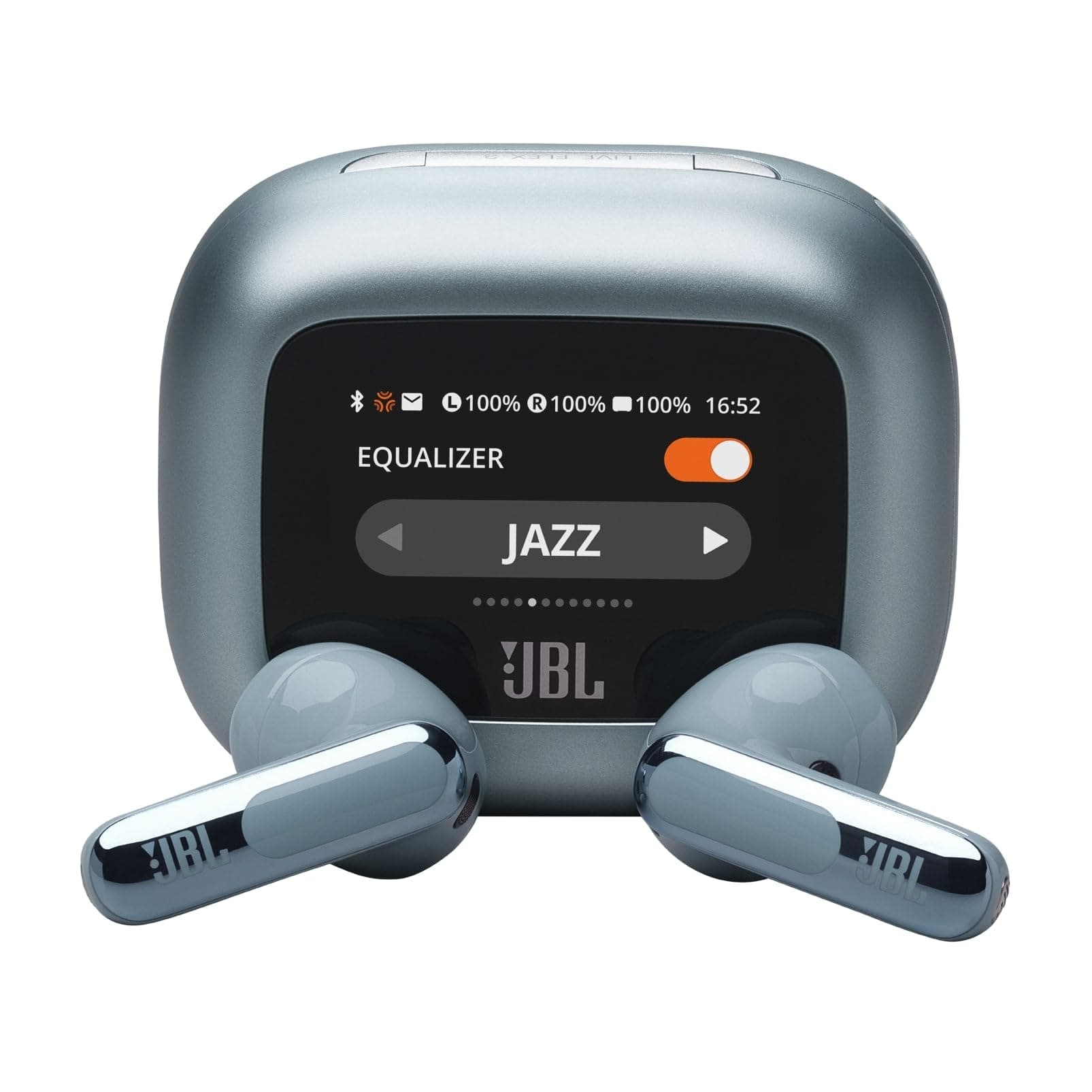 JBL New Launch Live Flex 3, Hi-Res Audio True ANC TWS, Smart Case with Touch Display, 50H Playtime, Wireless Charging, 6 Mic, Multipoint connection, I...