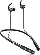 Foxin KOLLAR Sports Bluetooth Wireless Neckband Earphones with Bass Boost Technology Upto 14 Hours of Battery Life and Clear Voice Call Conversations