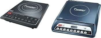 Prestige PIC 20 1200 Watt Induction Cooktop with Push Button (Black) & PIC 16.0+ 1900- Watt Induction Cooktop with Push Button (Black) Combo
