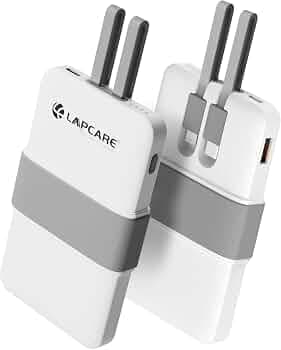 LAPCARE Volt I Pocket Size Power Bank, 10000 mAh, Rapid Charge, 22.5W Output, Outputs -USB | PD Type C | Lightning, LED Indicator, Built in Cables, Bu...