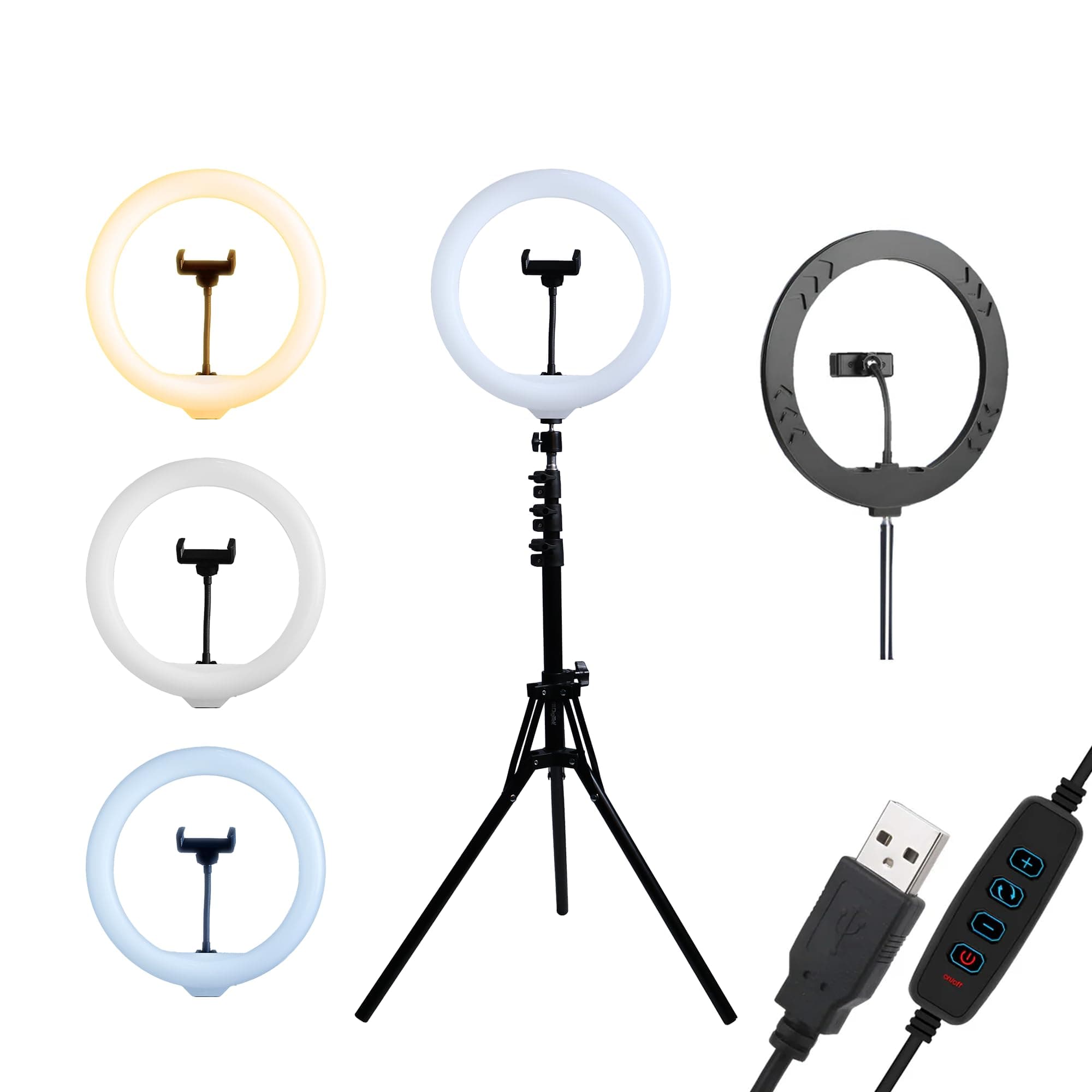 DIGITEK® (DRL-14C) Professional (31cm) Dual Temperature LED Ring Light with Tripod Stand & Mini Tripod for YouTube, Photo-Shoot, Video Shoot, Live Str