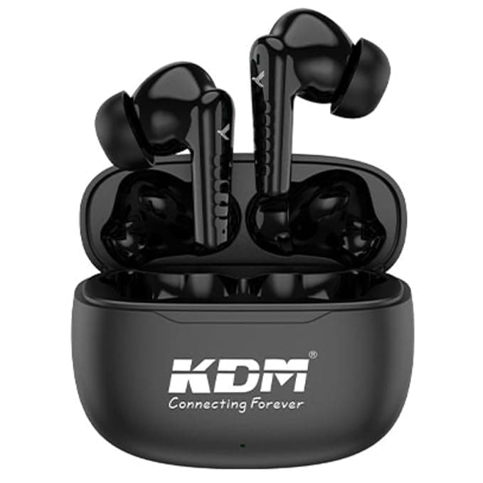 KDM – Z1 Inairpods Truly Wireless in Ear Earbuds with 30hrs Playtime, Voice Assistan, Low Power Consumption IC, Low Latency, Buds TWS, Black