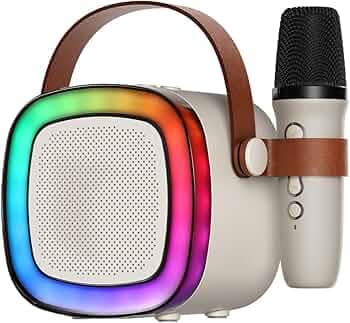 LANDMARK Party POP LM BT1116 Bluetooth Speaker with 10W RMS Stereo Sound, Wireless Mic with 3 Voice Converter, RGB Lights, 8Hrs Non-Stop Music, Multi-...