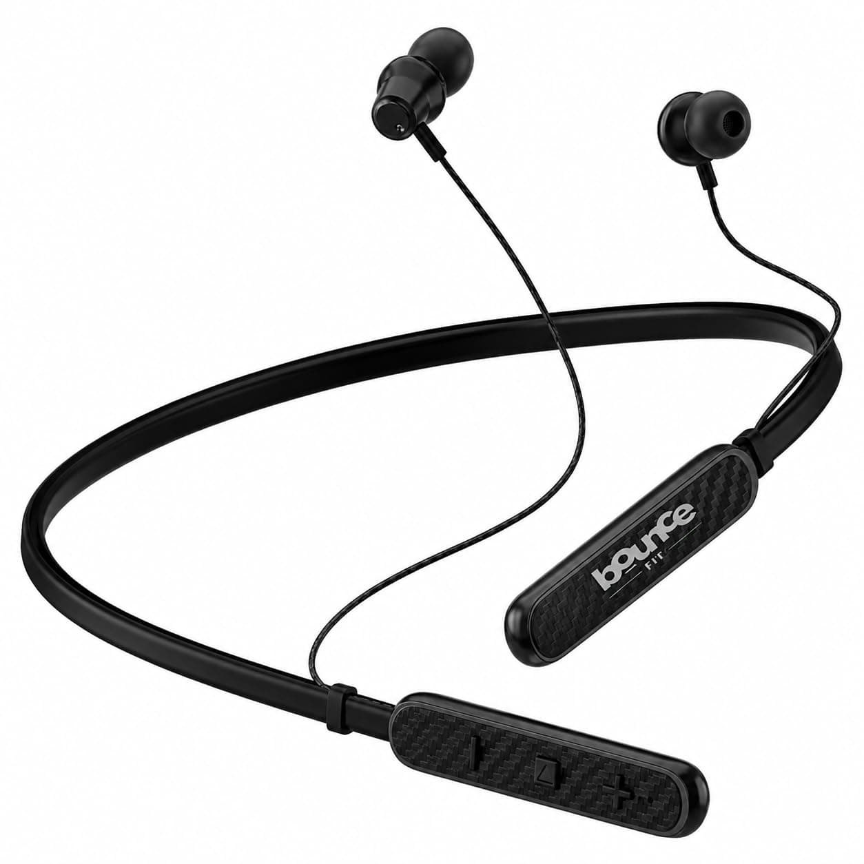 Bouncefit Bluetooth Wireless Neckband, 35 Hours Continuous Playback Battery, Fast Charge, IPX7, Dual Pairing, Low Latency, Active Noise Cancellation, ...