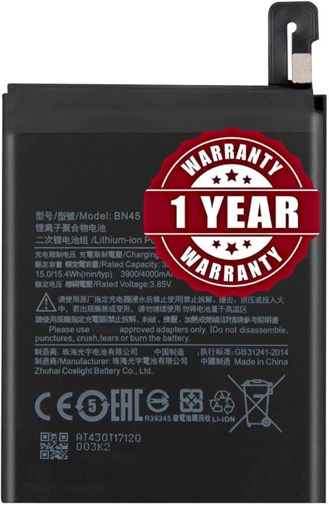 Original BN45 Battery Compatible for Xiaomi Redmi Note 5 Pro - 4000mAh - 1 Year Warranty
