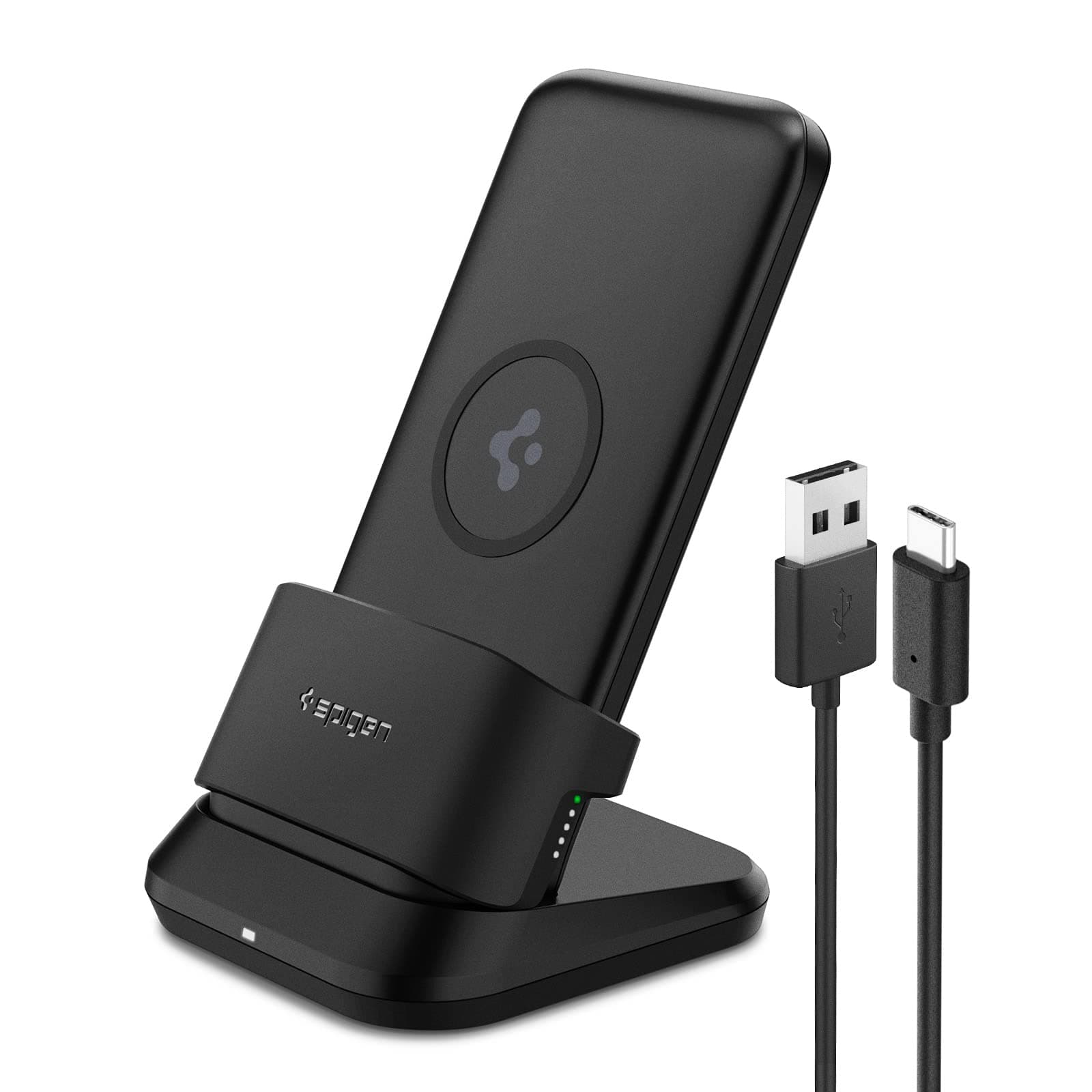 Spigen 10000mAh 3 in 1 Wireless Charging Power Bank with USB-A | USB-C 20W Fast Charging - Black