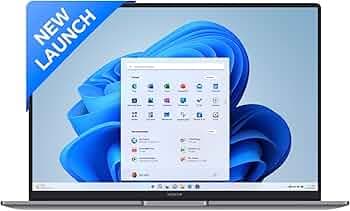 HONOR MagicBook X16 (2024), 12th Gen Intel Core i5-12450H, 16-inch (40.64 cm) FHD IPS Anti-Glare Thin and Light Laptop (8GB/512GB PCIe SSD/Windows 11/...