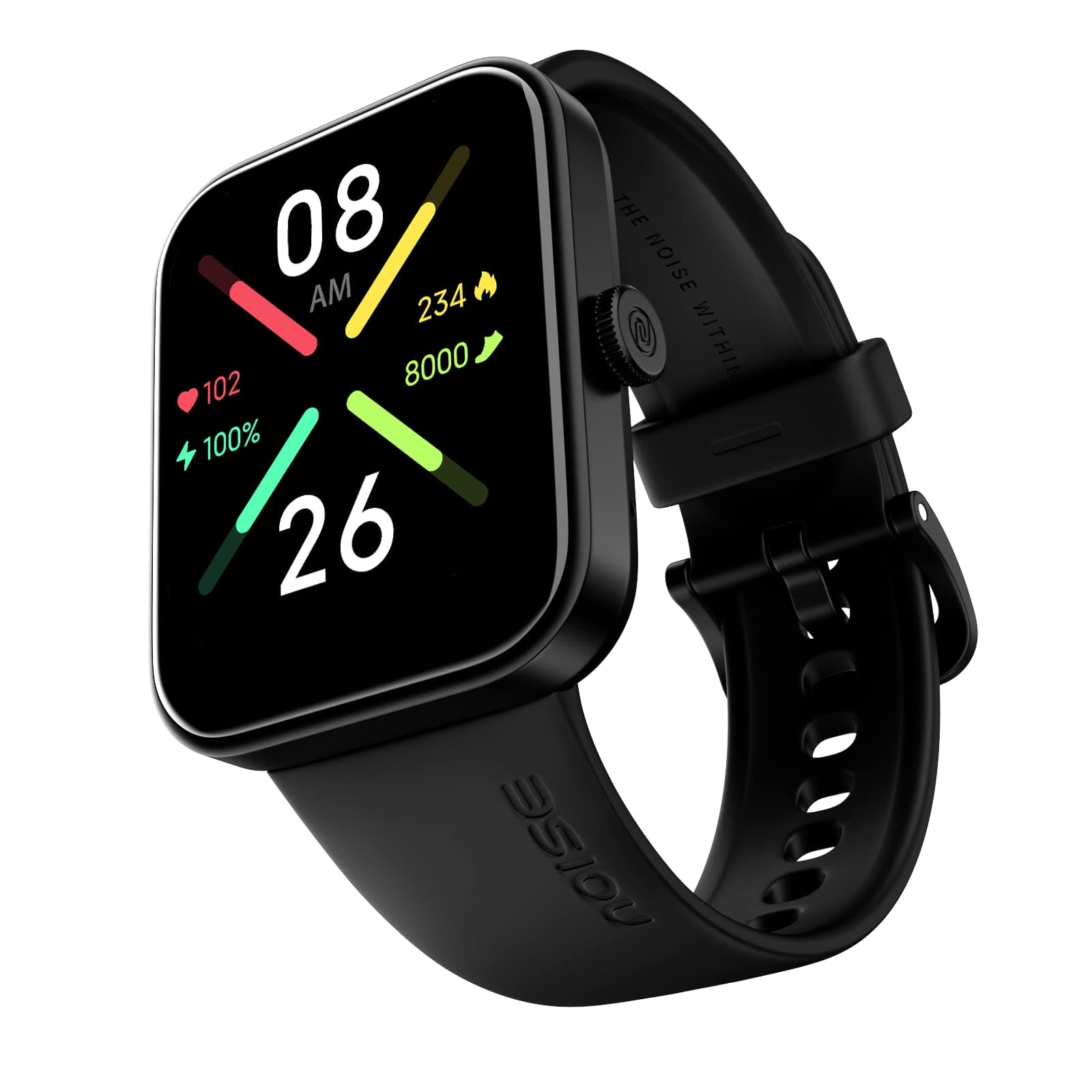 Noise Pulse Go Buzz Advanced Bluetooth Calling Smart Watch with Call Function 1.69" Display, 500 NITS Brightness, Noise Health Suite, 150+ Cloud Watch Face, 100 Sports Mode, IP68 - (Jet Black)