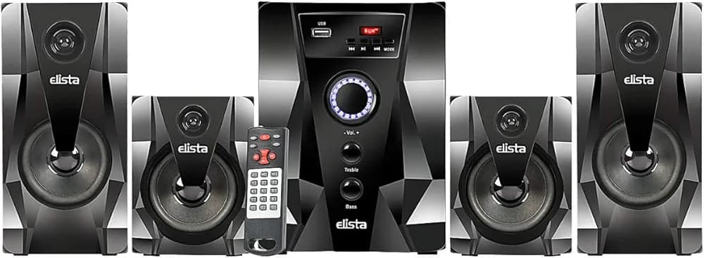 Elista Diamond 4.1 AUBF 4.1 Channel Multimedia Speaker with Bluetooth, USB and FM, Black