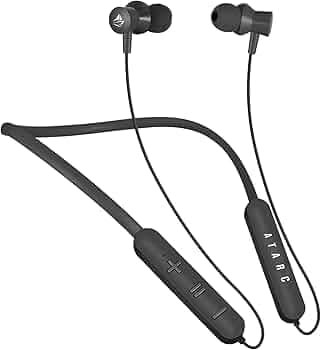 ATARC AT-236 Explorer Bluetooth Wireless Headset Neckband with Long Lasting Playtime 60 Hours, Smart Voice Assistant, Dual Pairing, Sweat & Splash Pro...