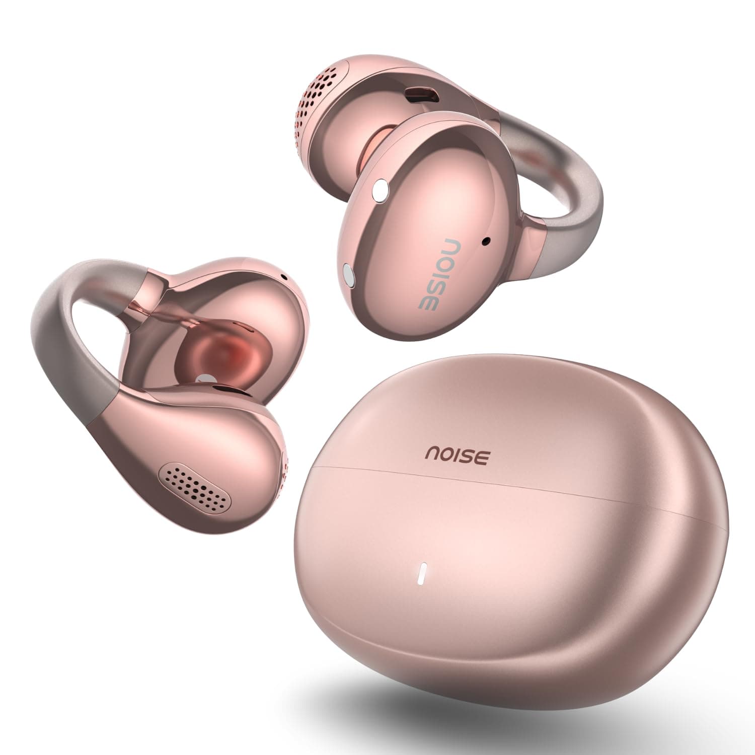 Noise Air Clips Pro Wireless Open-Ear Earbuds (2026), C-Bridge Clip Design, 360 Spatial Audio, AirWave Tech, AI Sound, 50H Playtime, Quad Mic ENC, BT ...
