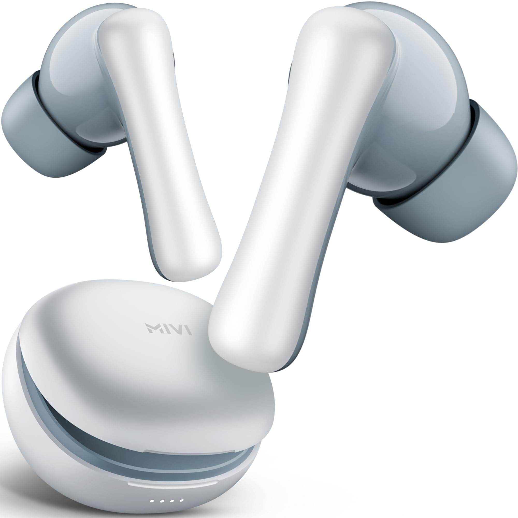 Mivi DuoPods i2 [Just Launched] True Wireless Earbuds, 45+ Hrs Playtime, HD Call Clarity, Fast Charging, Type C, 13mm Bass Drivers, IPX 4.0 Sweat Proo...