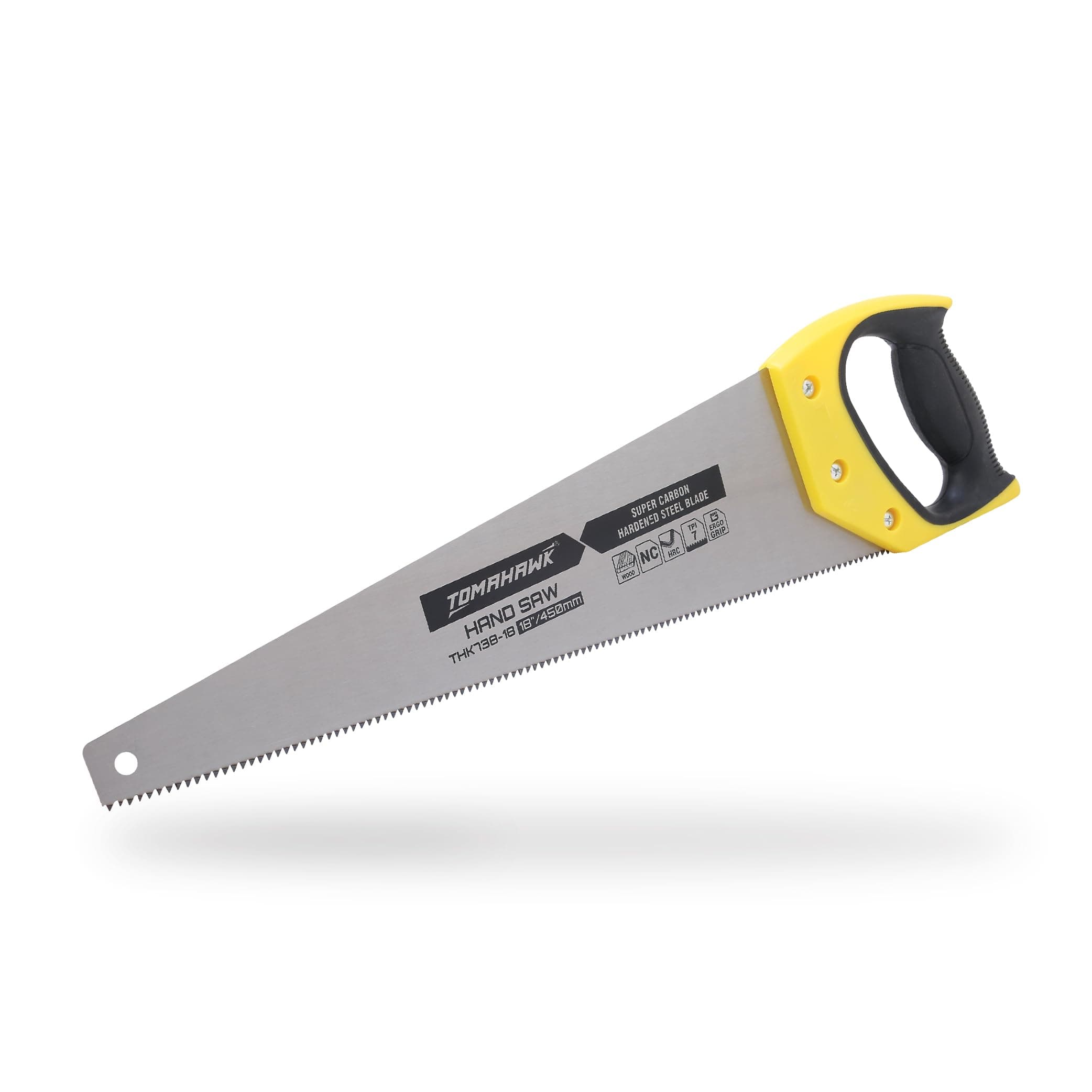 TOMAHAWK 738-18 450mm Heavy Duty Bi-Material Handsaw for Wood and Plywood Cutting