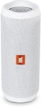 (Renewed) JBL Flip 4 Portable Wireless Speaker with Powerful Bass & Mic (White)