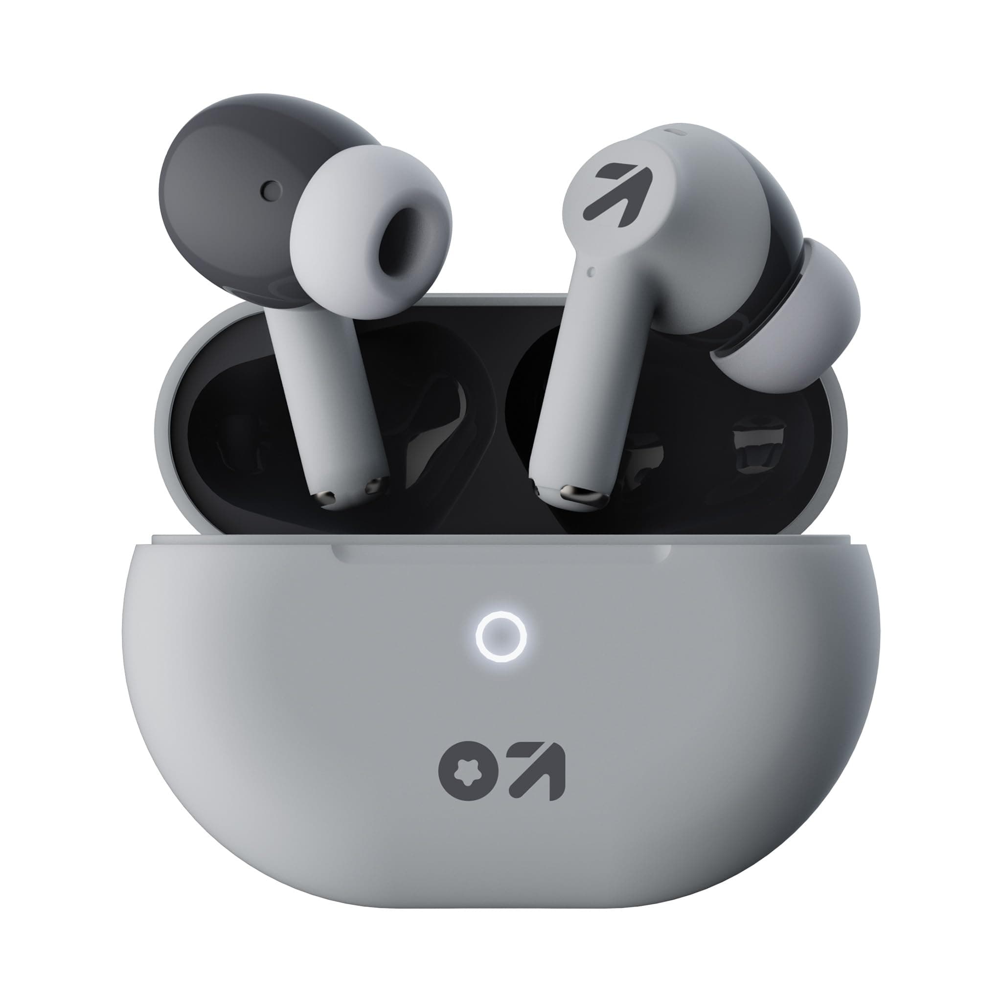 GOBOULT W40 TWS with Zen Quad Mic ENC, 48Hr Playtime,13mm Large Drivers, 45ms Low Latency Gaming, 5.3v Bluetooth Calling, Fast Charging, Health Monito...