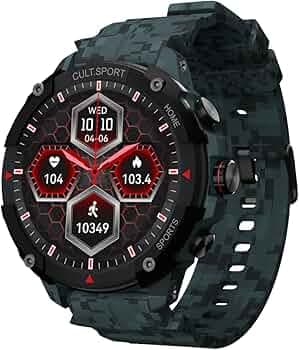 cult.sport Ranger XR, 1.43" AMOLED Smartwatch,Outdoor Rugged Smartwatch, 850 NITS, Always On Display, Bluetooth Calling, 420mAh Battery, Sports Recogn...