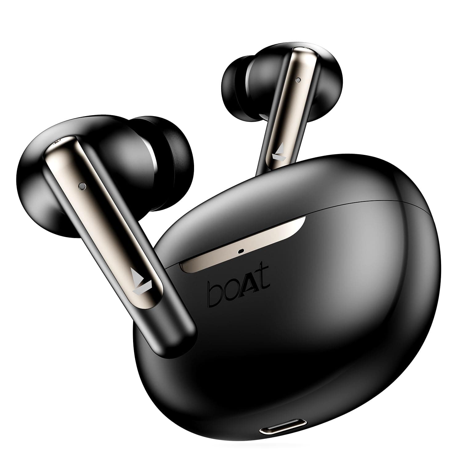 boAt Newly Launched Airdopes 141 ANC TWS Earbuds with 42 hrs Playback, 50 ms Low Latency BEAST™Mode, IWP™Tech,Signature Sound, Quad Mics with ENx™, ASAP™ Charge, USB Type-C Port & IPX5(Gunmetal black)