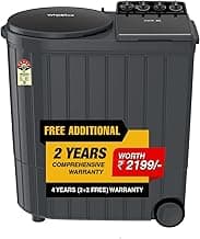 Whirlpool 11Kg Semi-Automatic Top Loading Washing Machine (Ace XL 11, Graphite Grey (10YR)