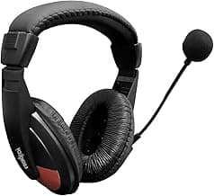 FRONTECH Jil-3442 Wired Over Ear Headset with Mic (Black)