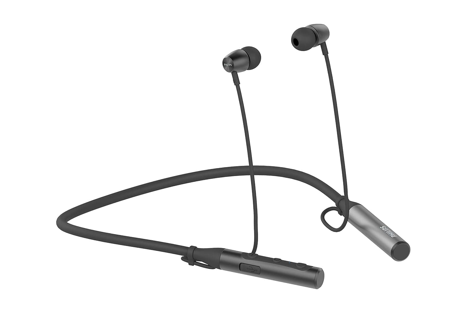 Philips Audio Upbeat TAN2215 Bluetooth 5.0 Flexible and Lightweight in-Ear Neckband Headphones with 11H Playtime, IPX4 Splash Proof, Magnetic Eartips